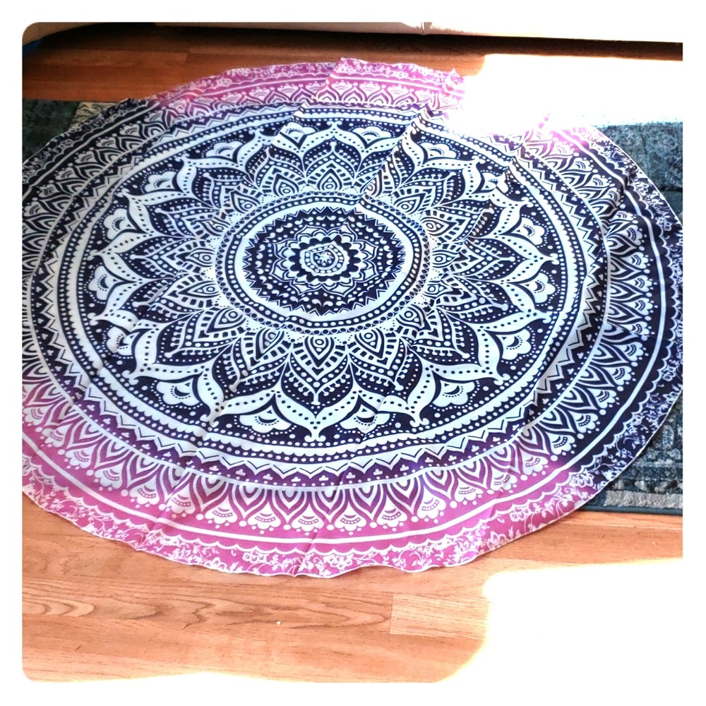 Round Boho Beach "towel"/shall